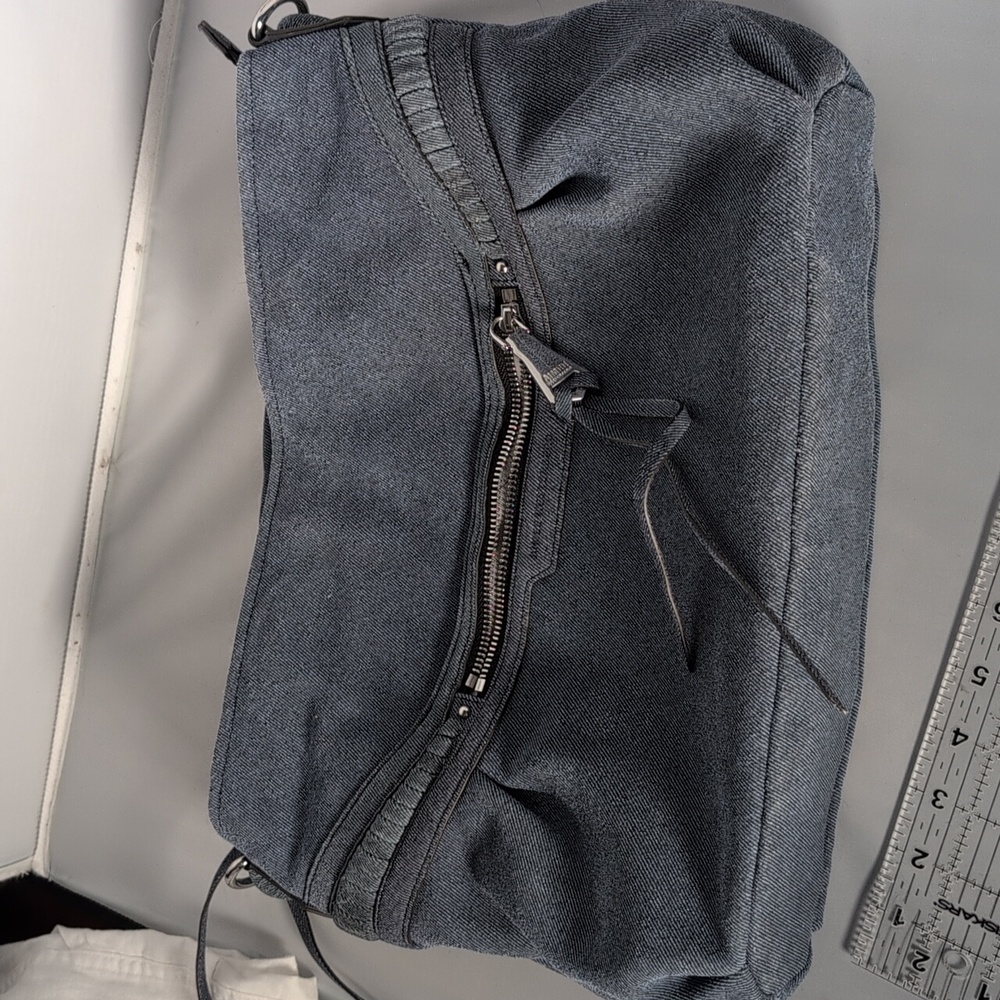 Aimee Kestenberg Denim Leather Shoulder Bag - Picture 10 of 12